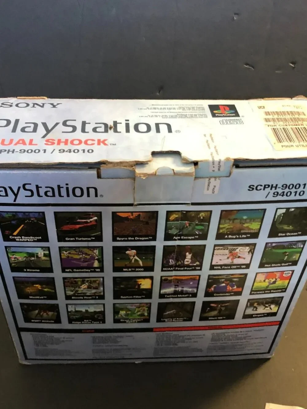 Sony PlayStation 1 PS1 Dual Shock 90s Original BOX ONLY NO FOAM/INSERTS READ